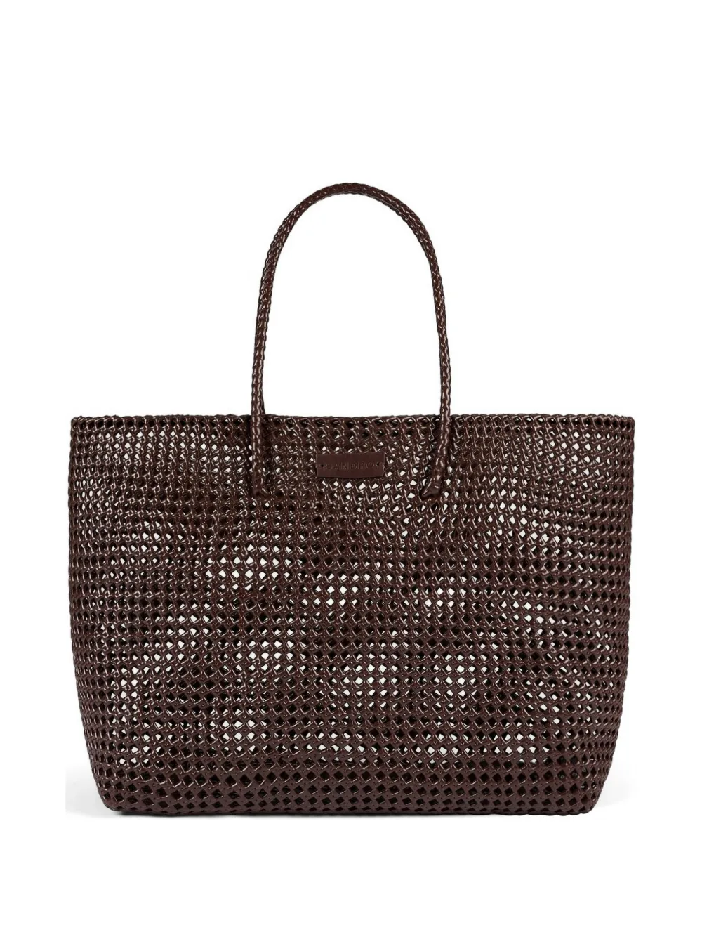 SANDRO woven tote bag - Marrone