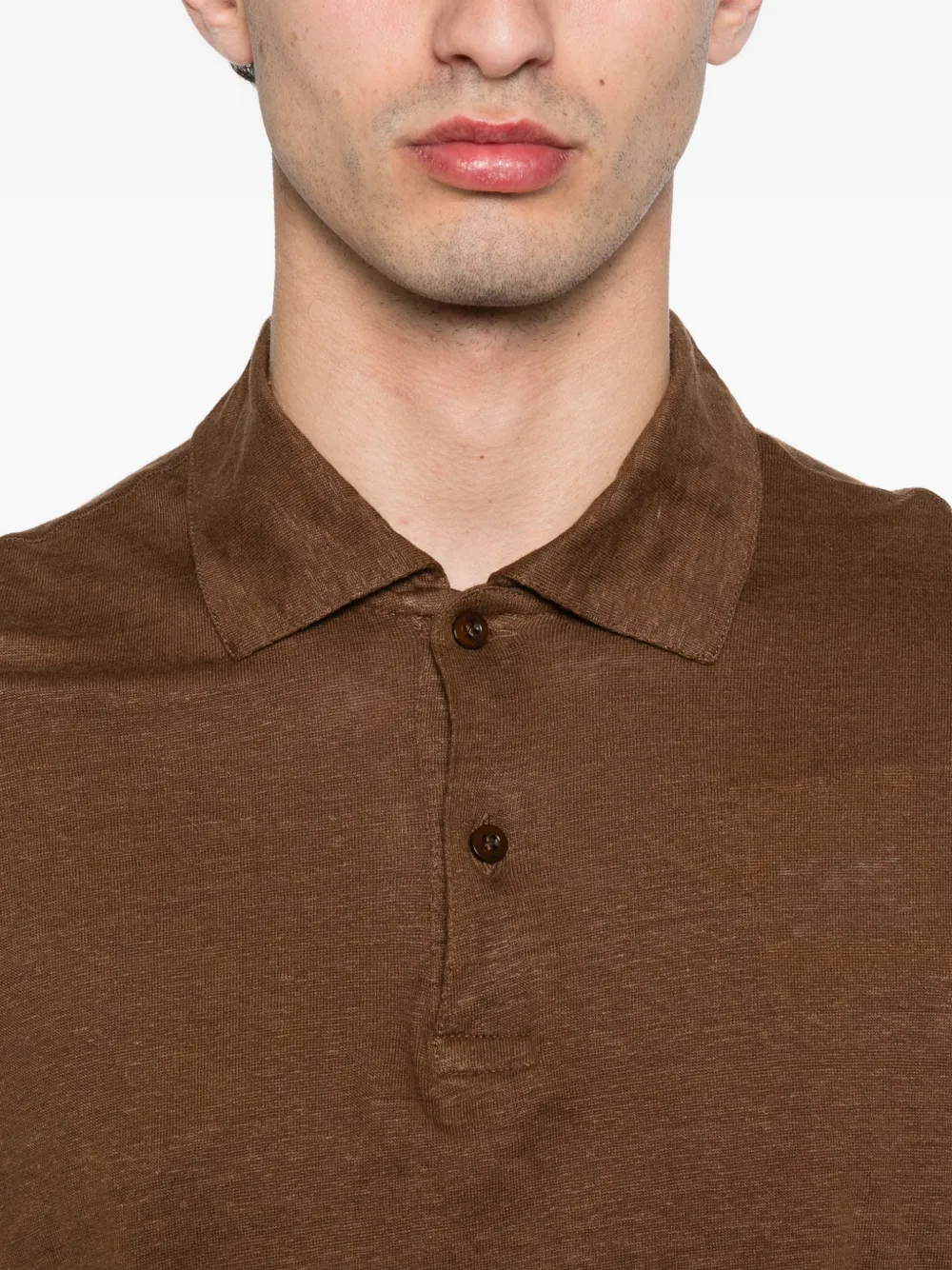 SANDRO Poloshirt met korte mouwen Bruin