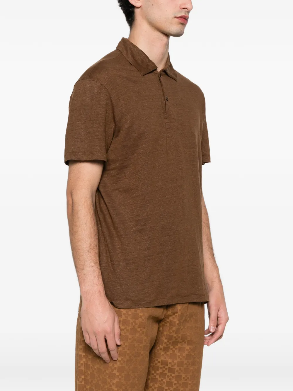 SANDRO Poloshirt met korte mouwen Bruin
