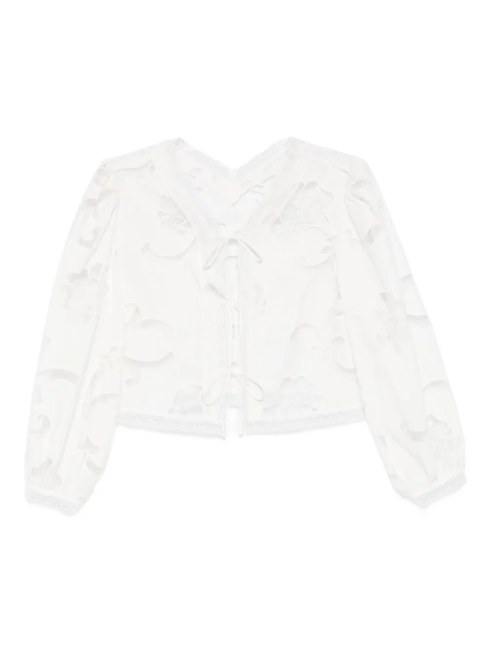SANDRO Top a fiori - Bianco