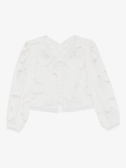 SANDRO floral lace-up top