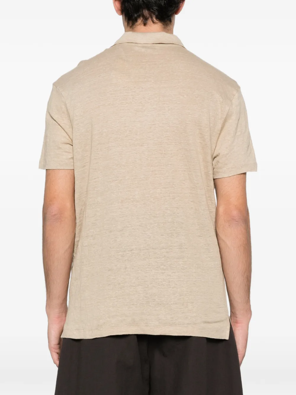 SANDRO Linnen poloshirt Beige