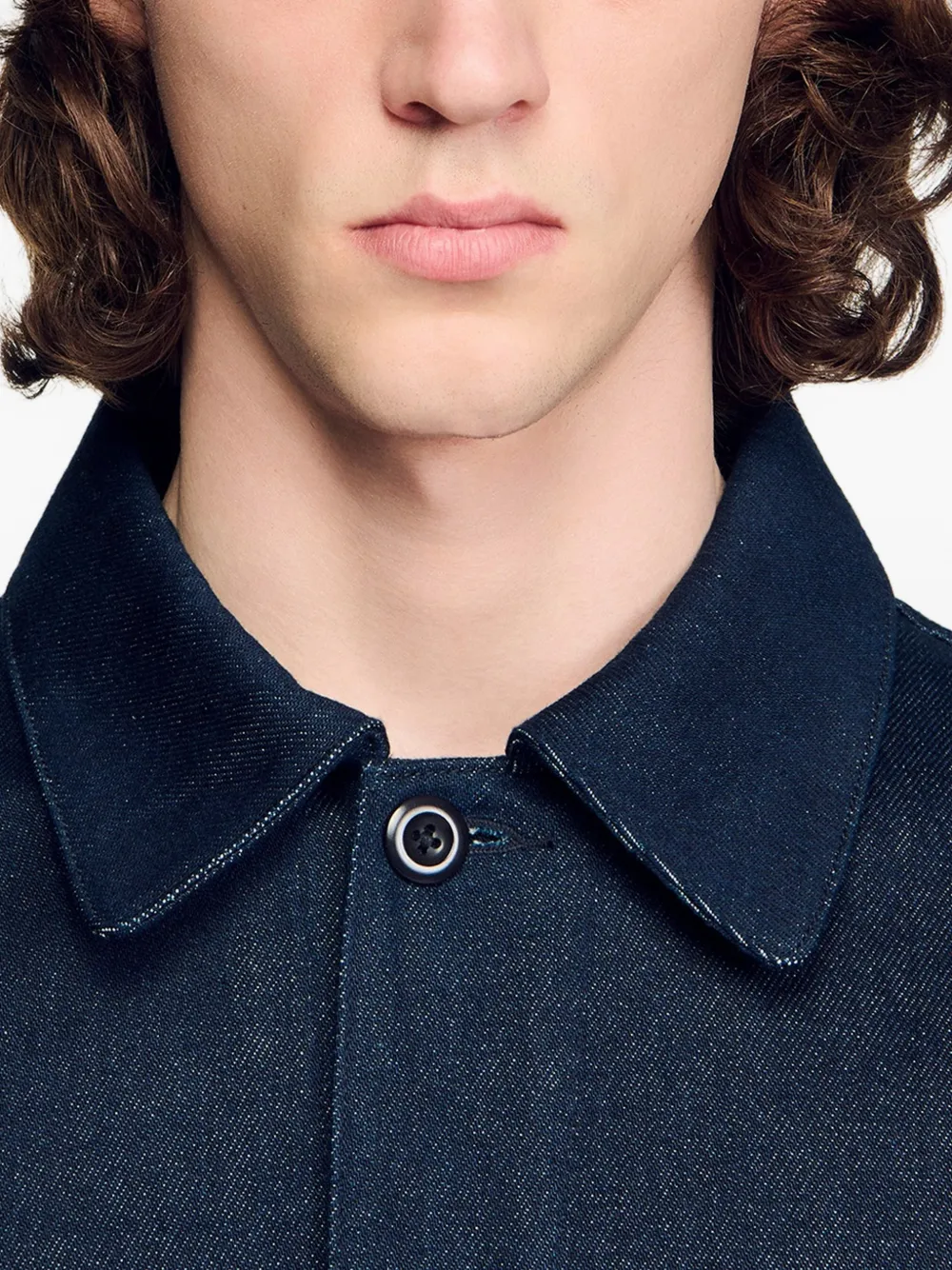 SANDRO Denim jack met knopen Blauw