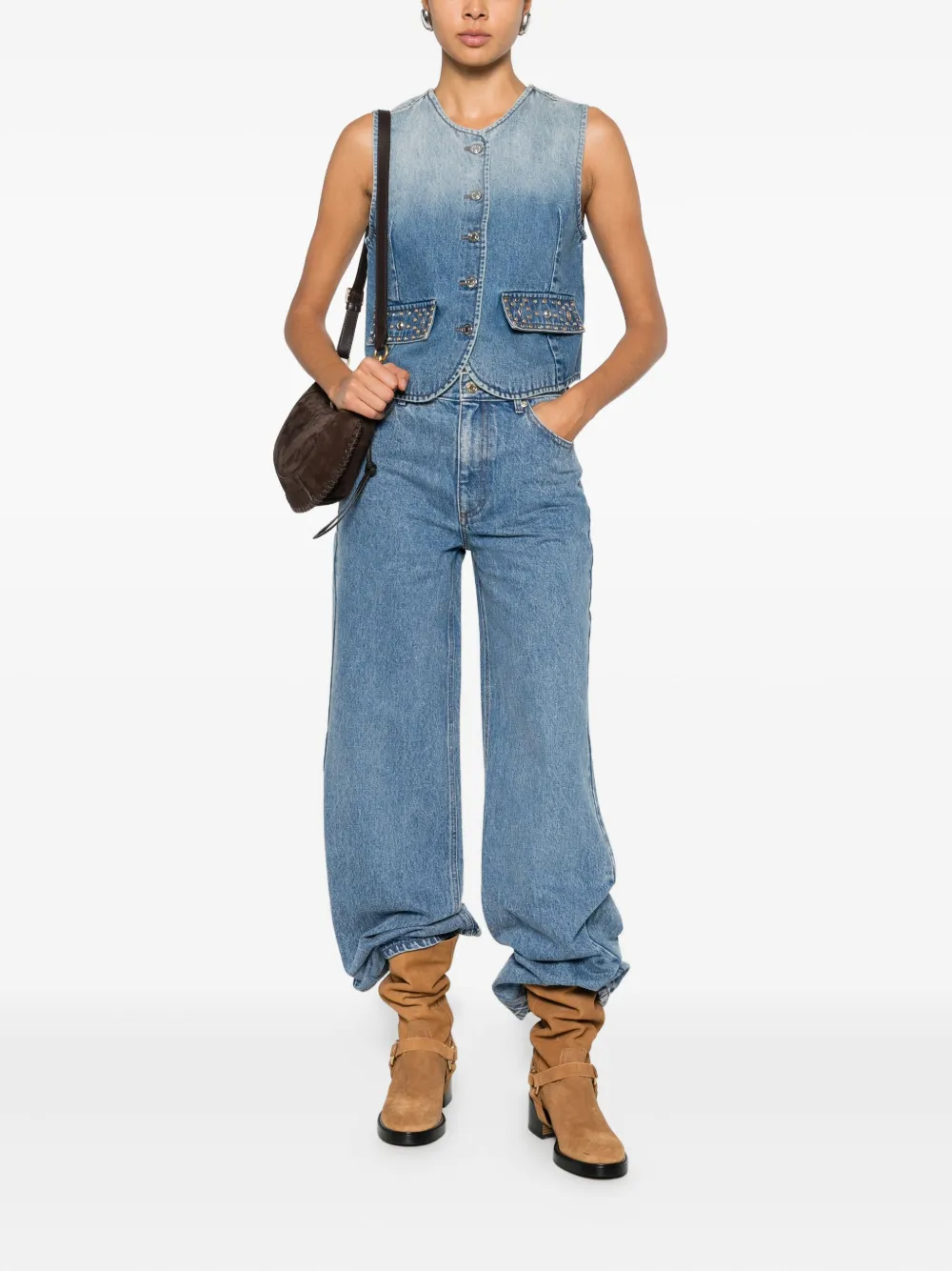  Sandro Sleeveless Jacket - Blue 