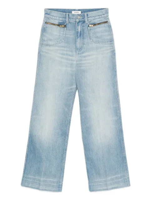 SANDRO zipped high-waisted straight-leg jeans