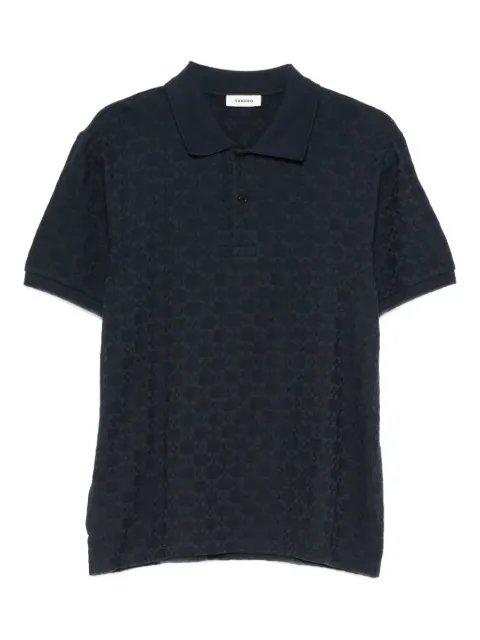 SANDRO square-pattern polo shirt
