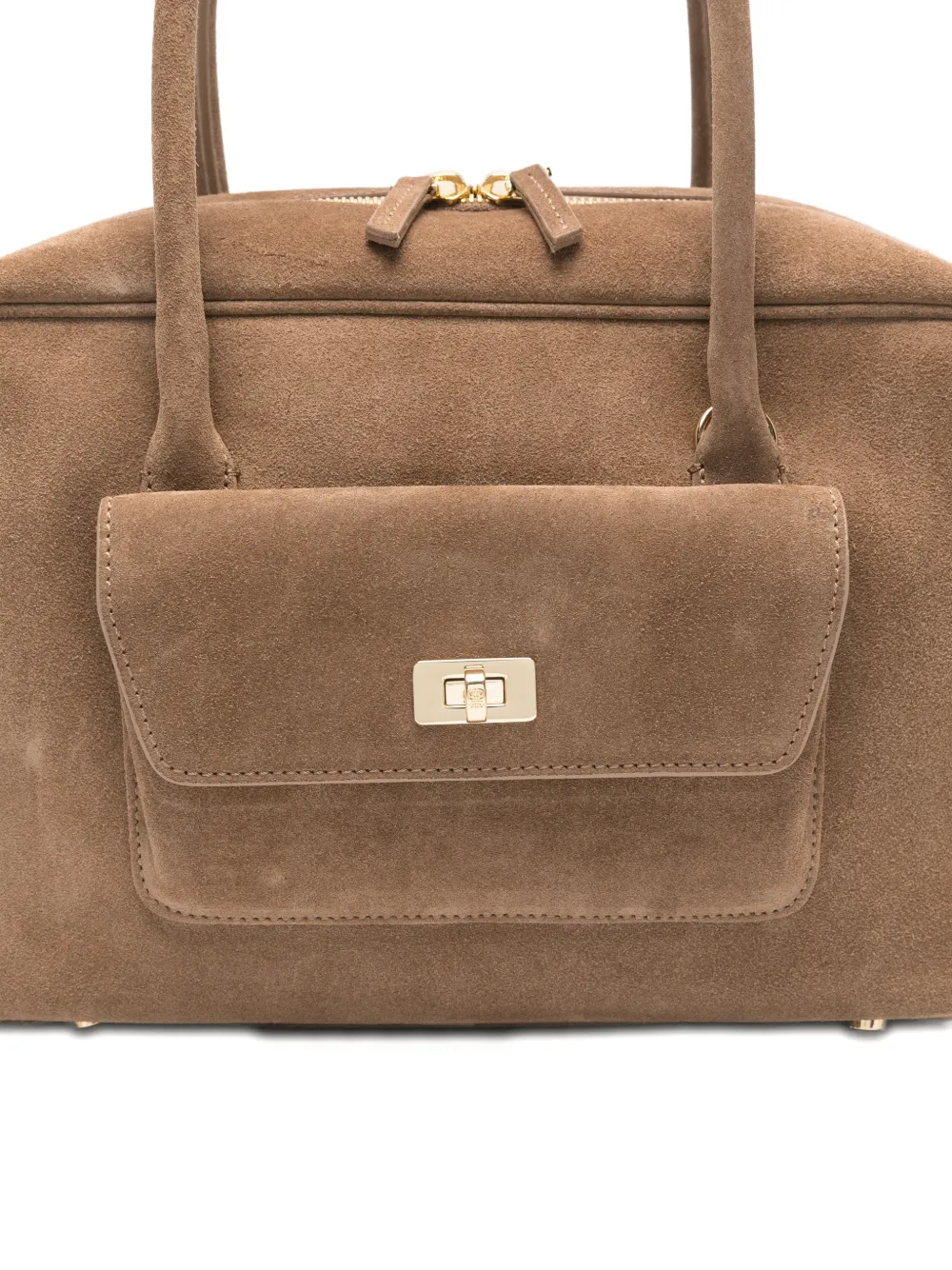 SANDRO Suède shopper Bruin