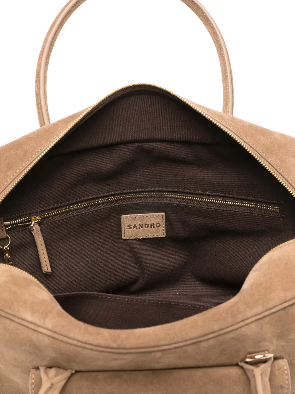 SANDRO Suède shopper Bruin