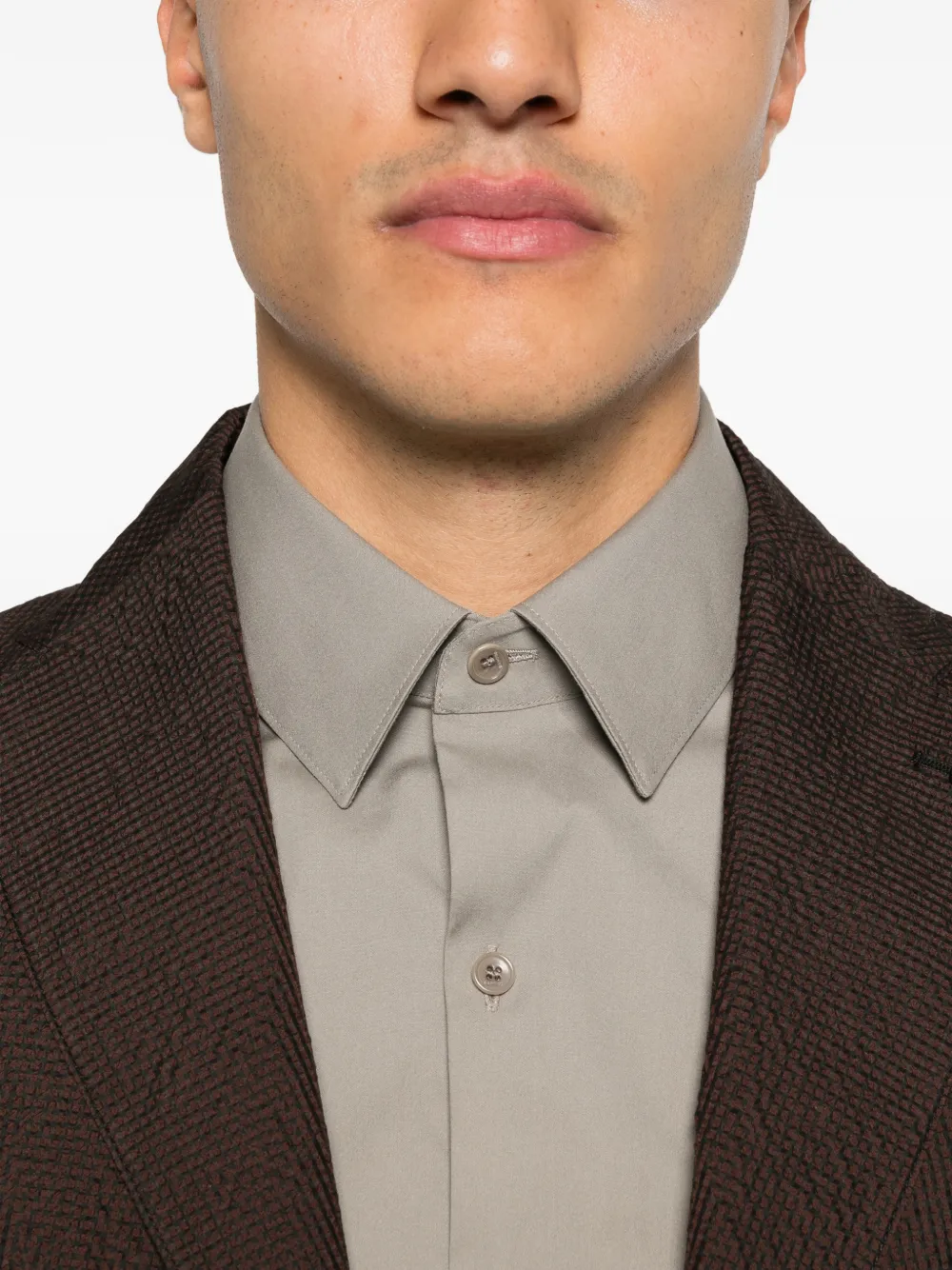 SANDRO Naadloze blouse met knopen Grijs