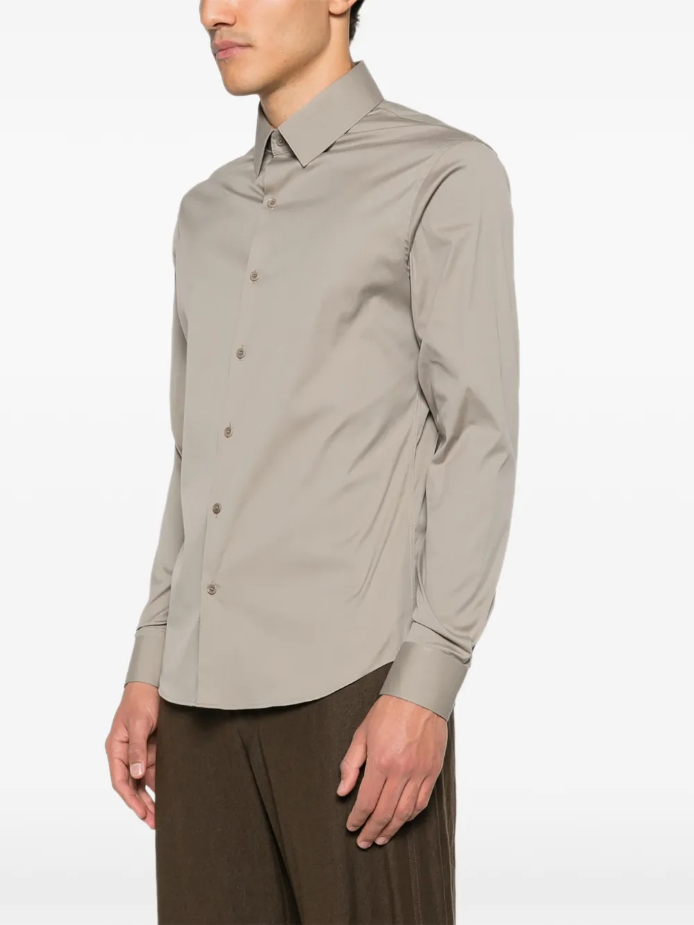  Sandro Seamless Buttoned Shirt - Grey 