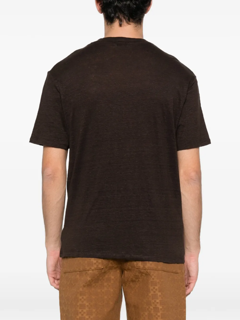 SANDRO T-shirt met ronde hals Bruin