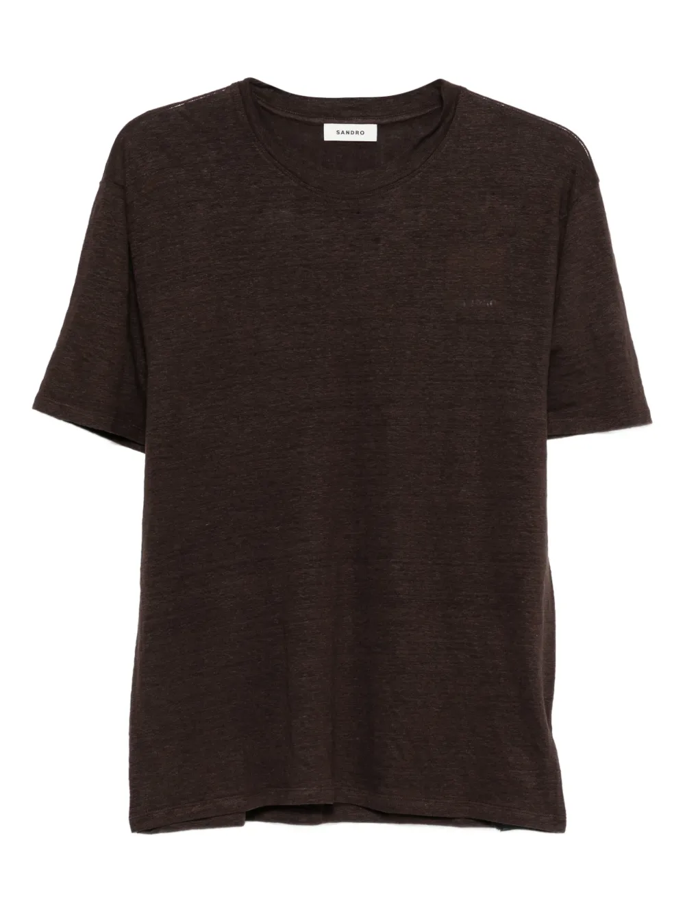 SANDRO T-shirt girocollo - Marrone
