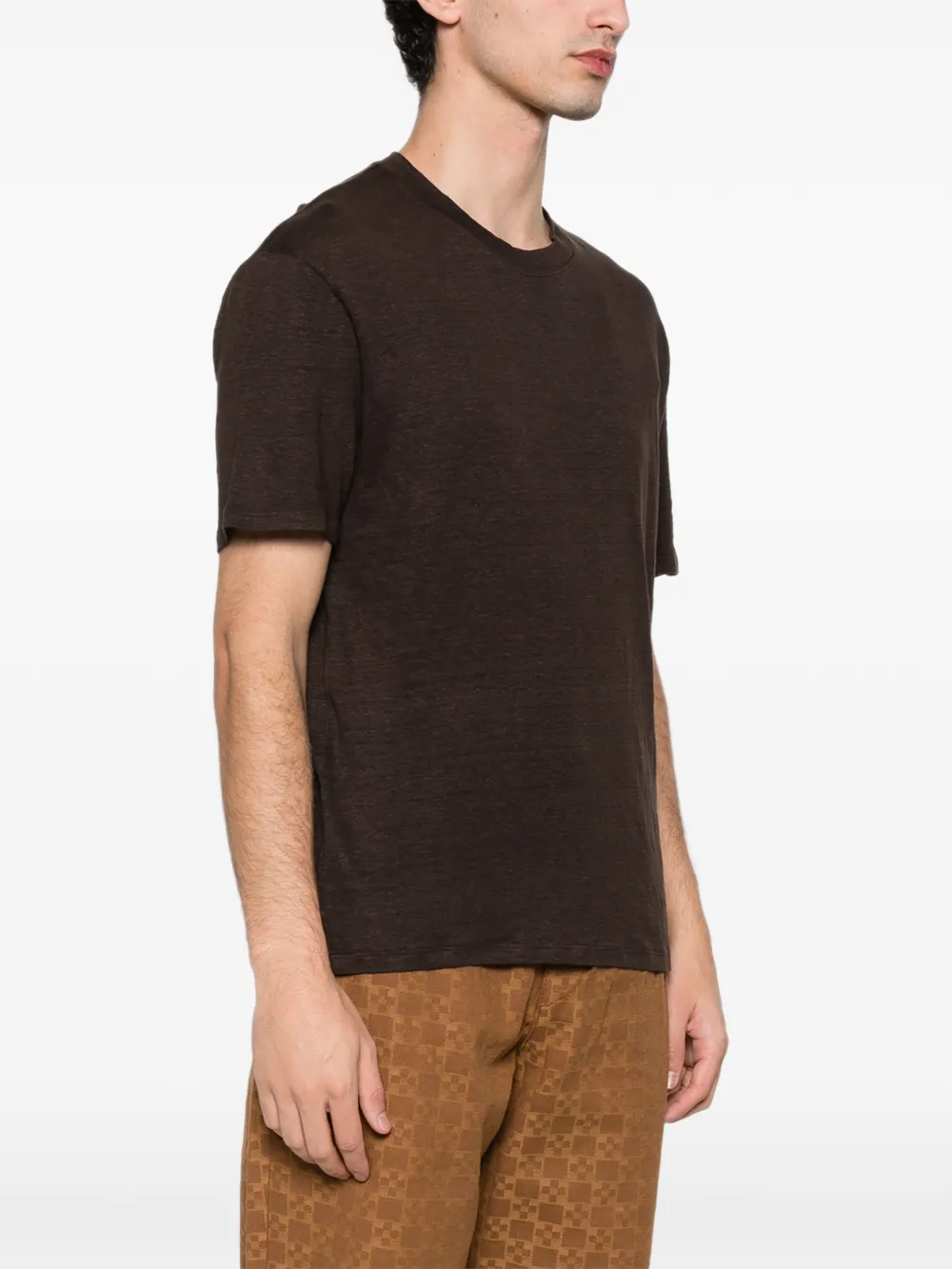 SANDRO T-shirt met ronde hals Bruin