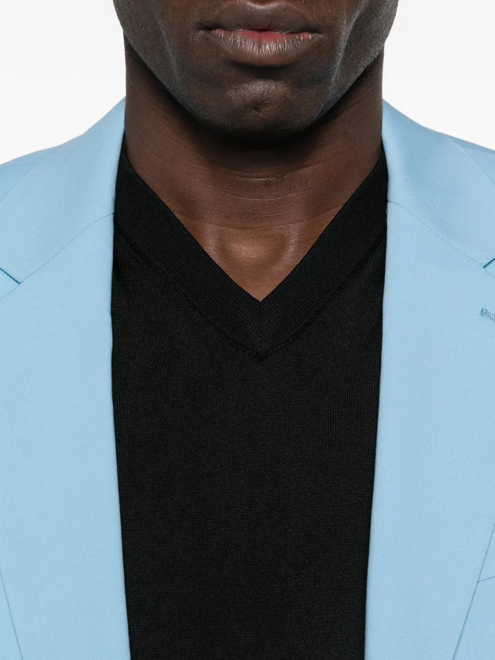 SANDRO T-shirt met V-hals Zwart