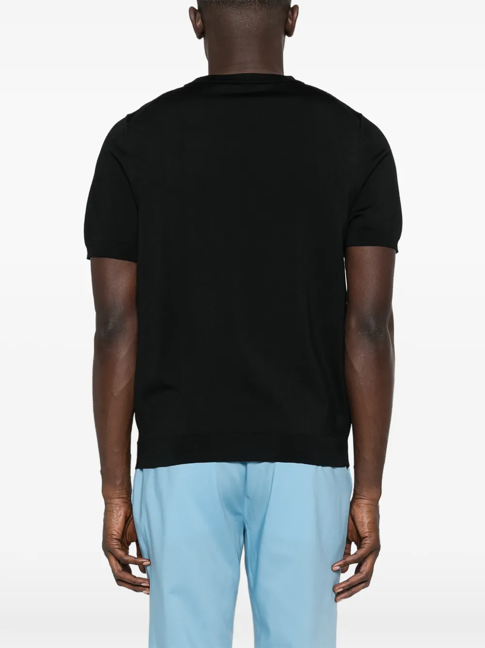 SANDRO T-shirt met V-hals Zwart