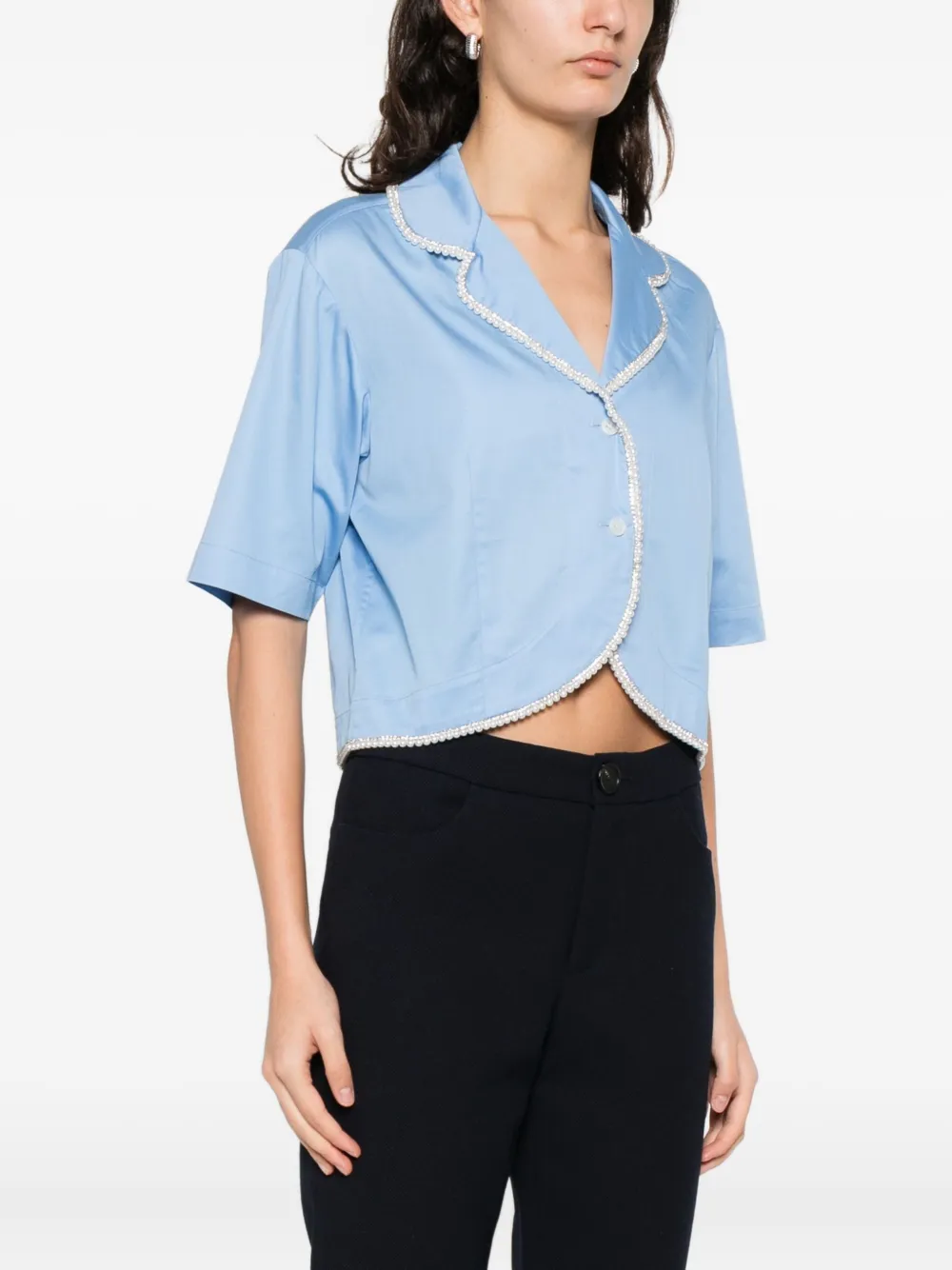 Beaded Collared Shirt