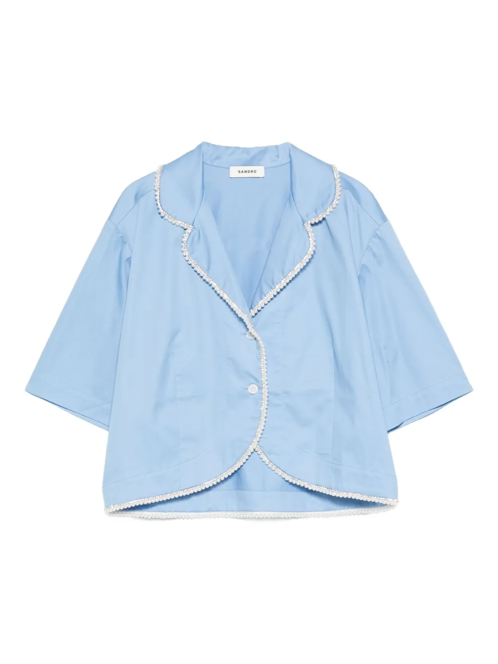 SANDRO Camicia con perline - Blu