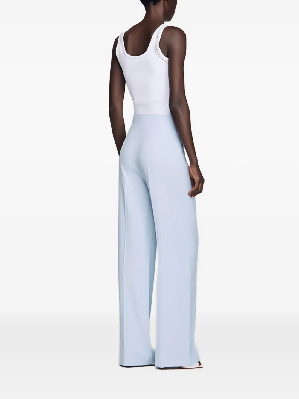 SANDRO Gestreepte broek met pailletten Blauw