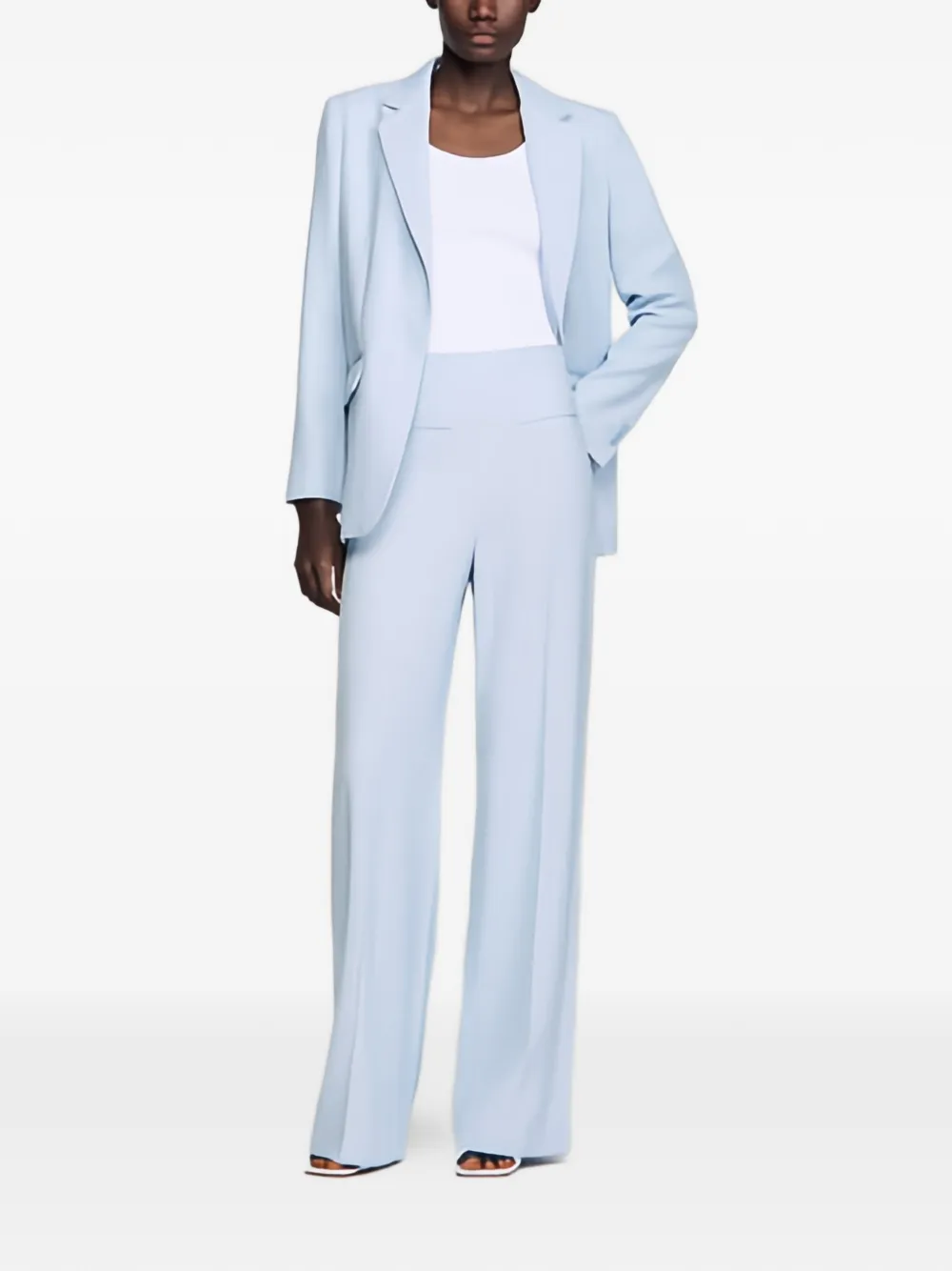SANDRO Gestreepte broek met pailletten Blauw