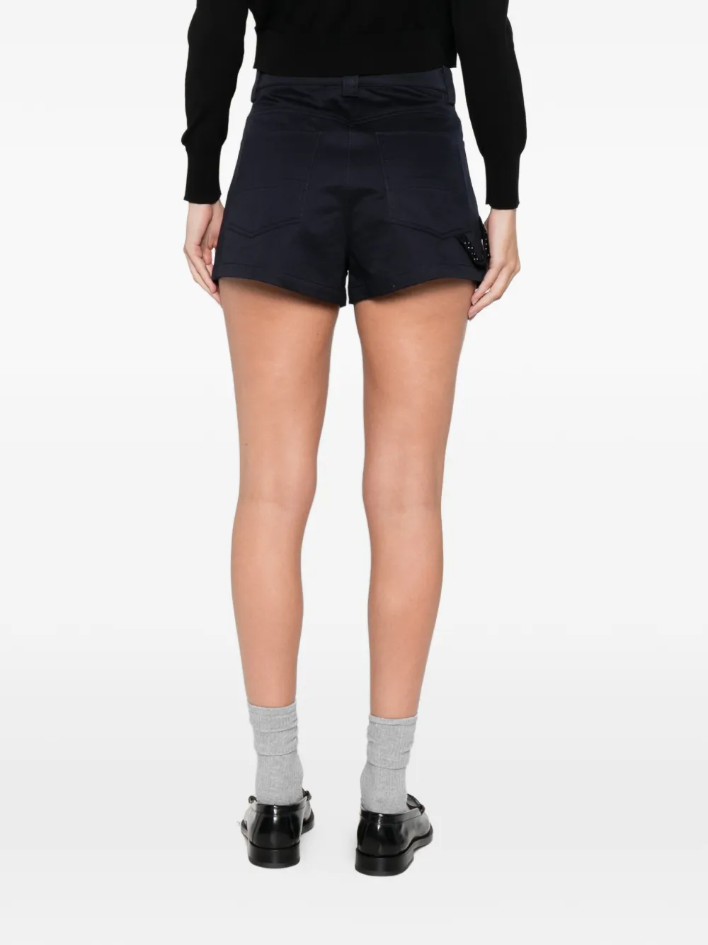 SANDRO Shorts met borduurwerk Blauw