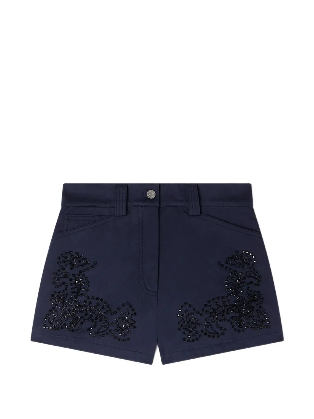 SANDRO Shorts con ricamo - Blu