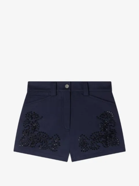 SANDRO embroidered cotton shorts