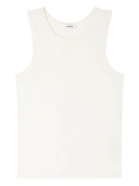 SANDRO top tejido con cuello redondo