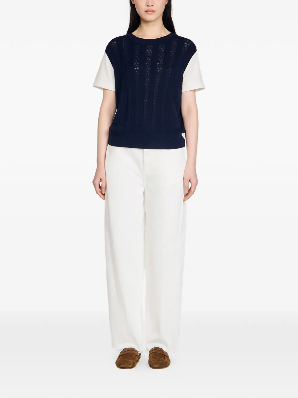  Sandro Layered-effect T-shirt - Blue 