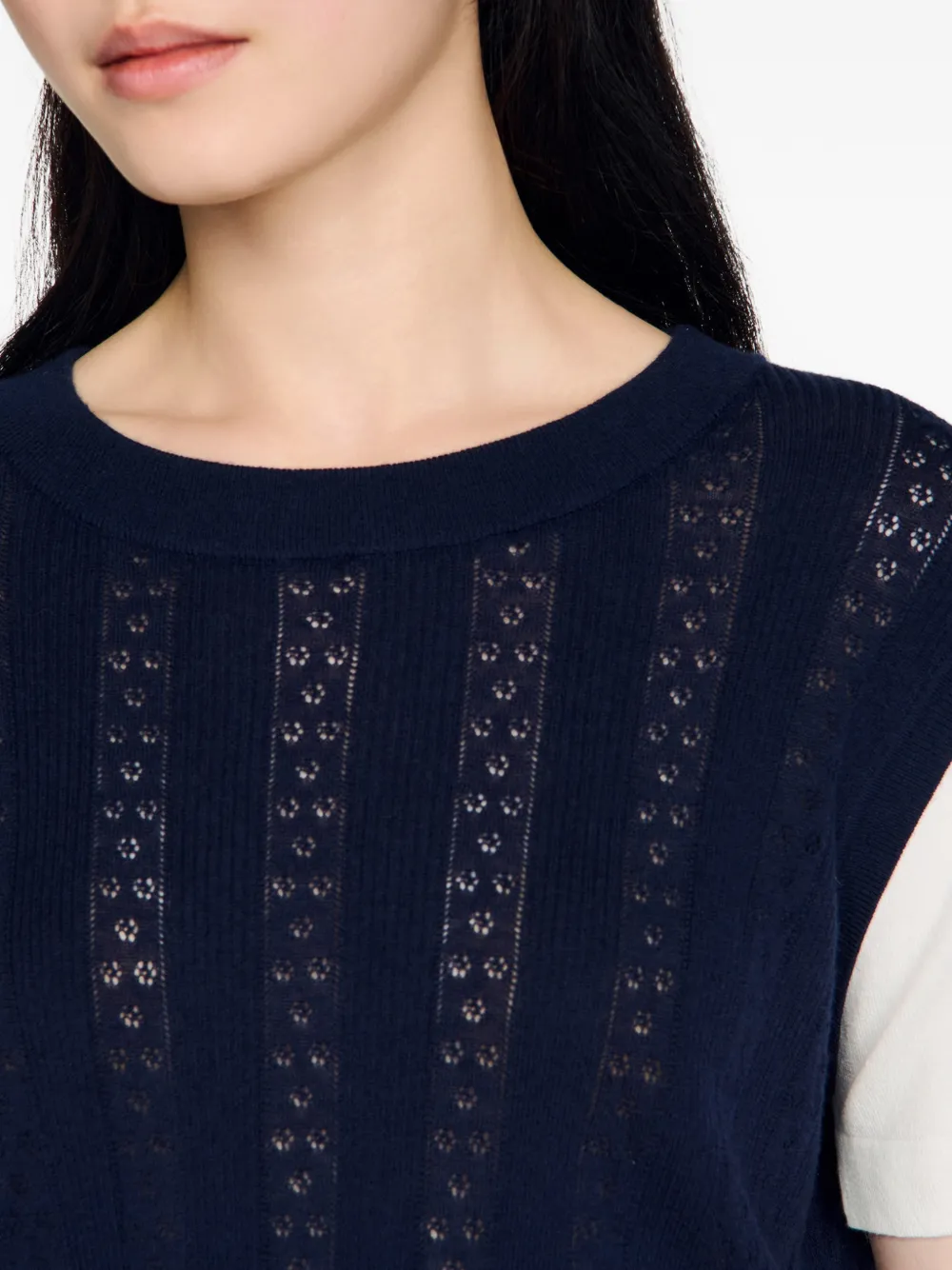 SANDRO T-shirt met gelaagd effect Blauw