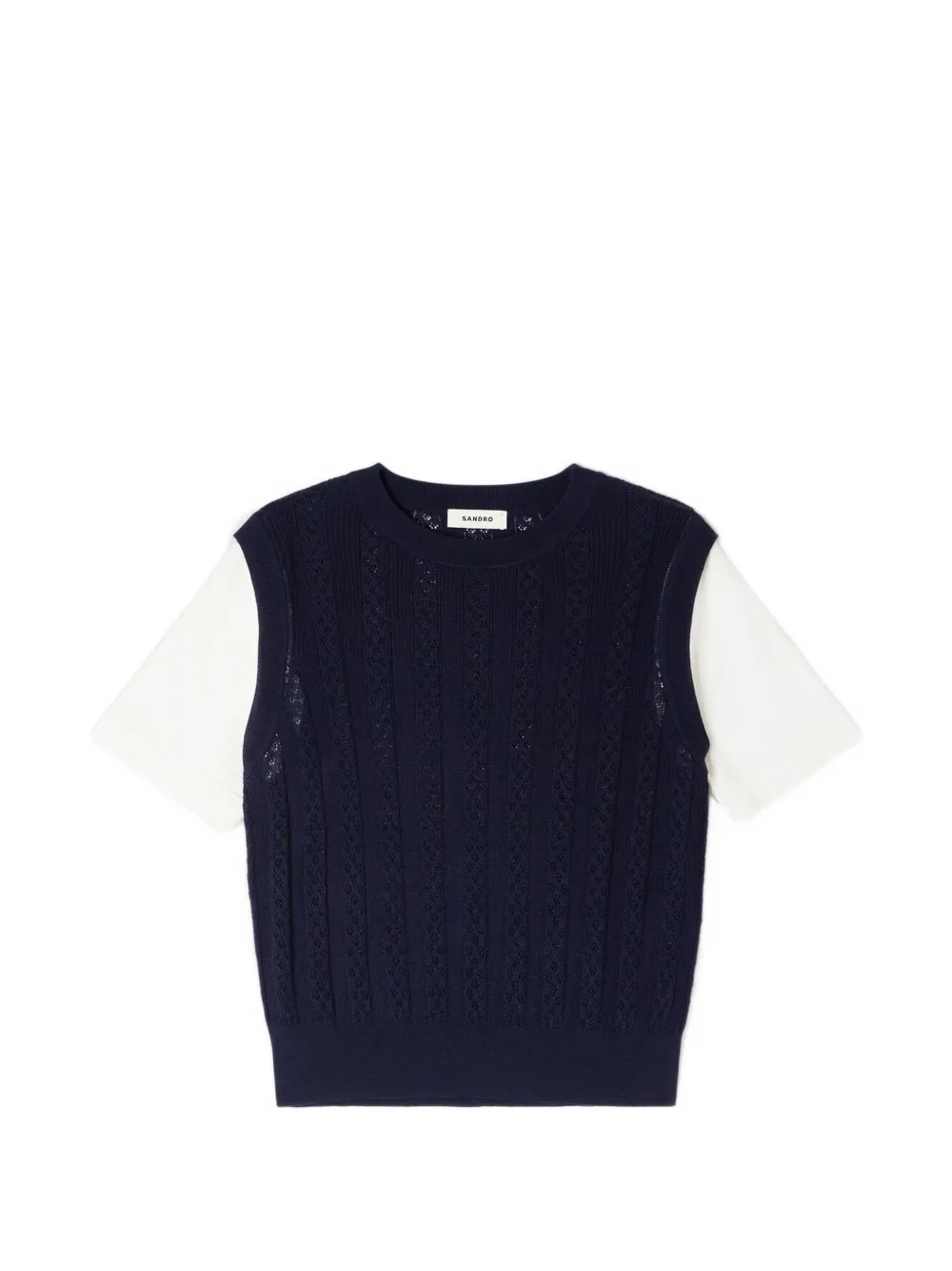 SANDRO T-shirt con design a strati - Blu