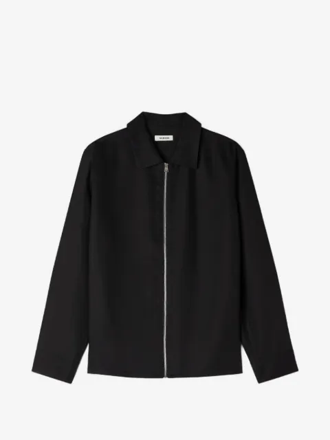 SANDRO loose-fit zip-up shirt