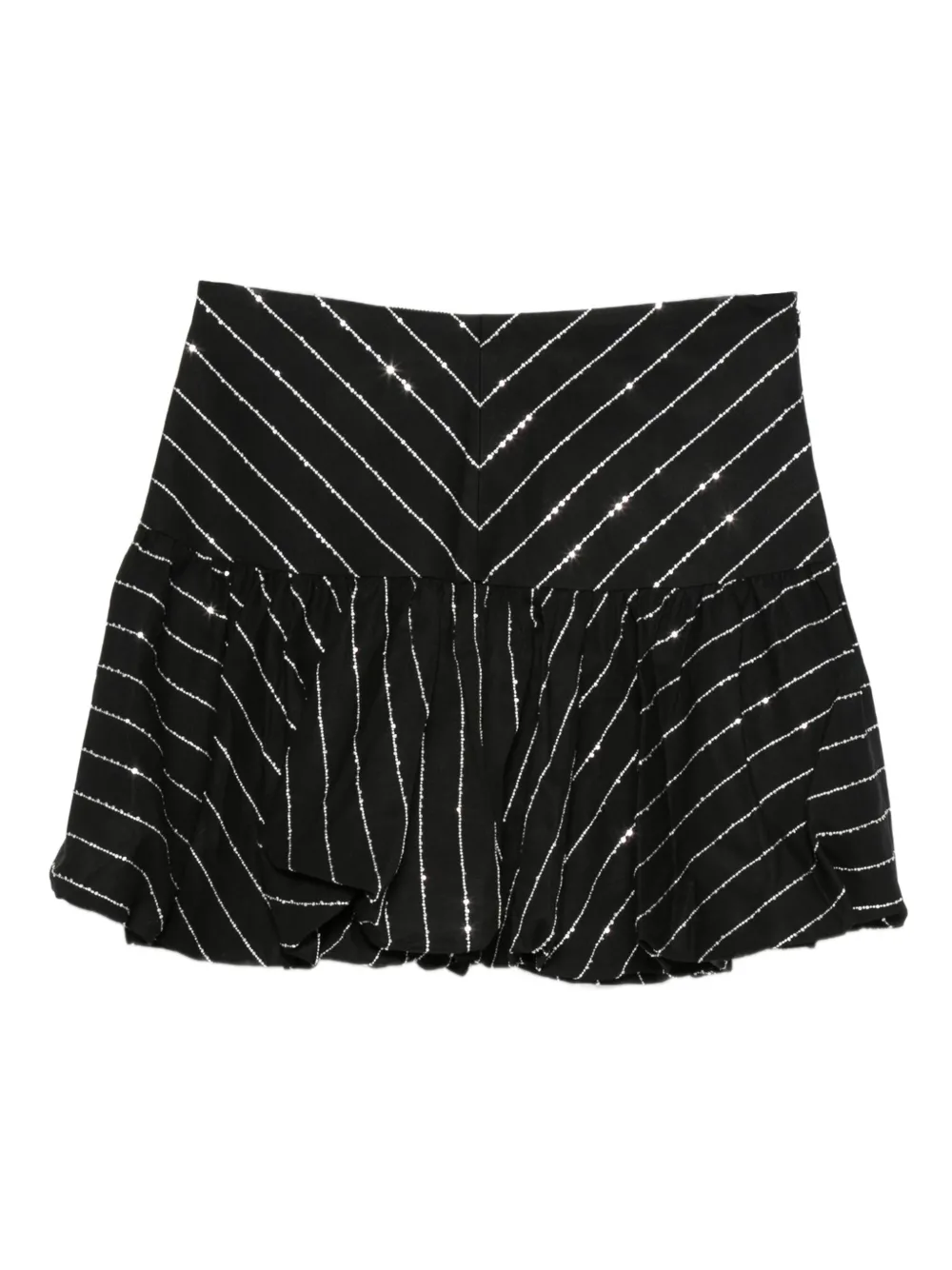 SANDRO striped sequin-embellished A-line skirt | Black | Image 1