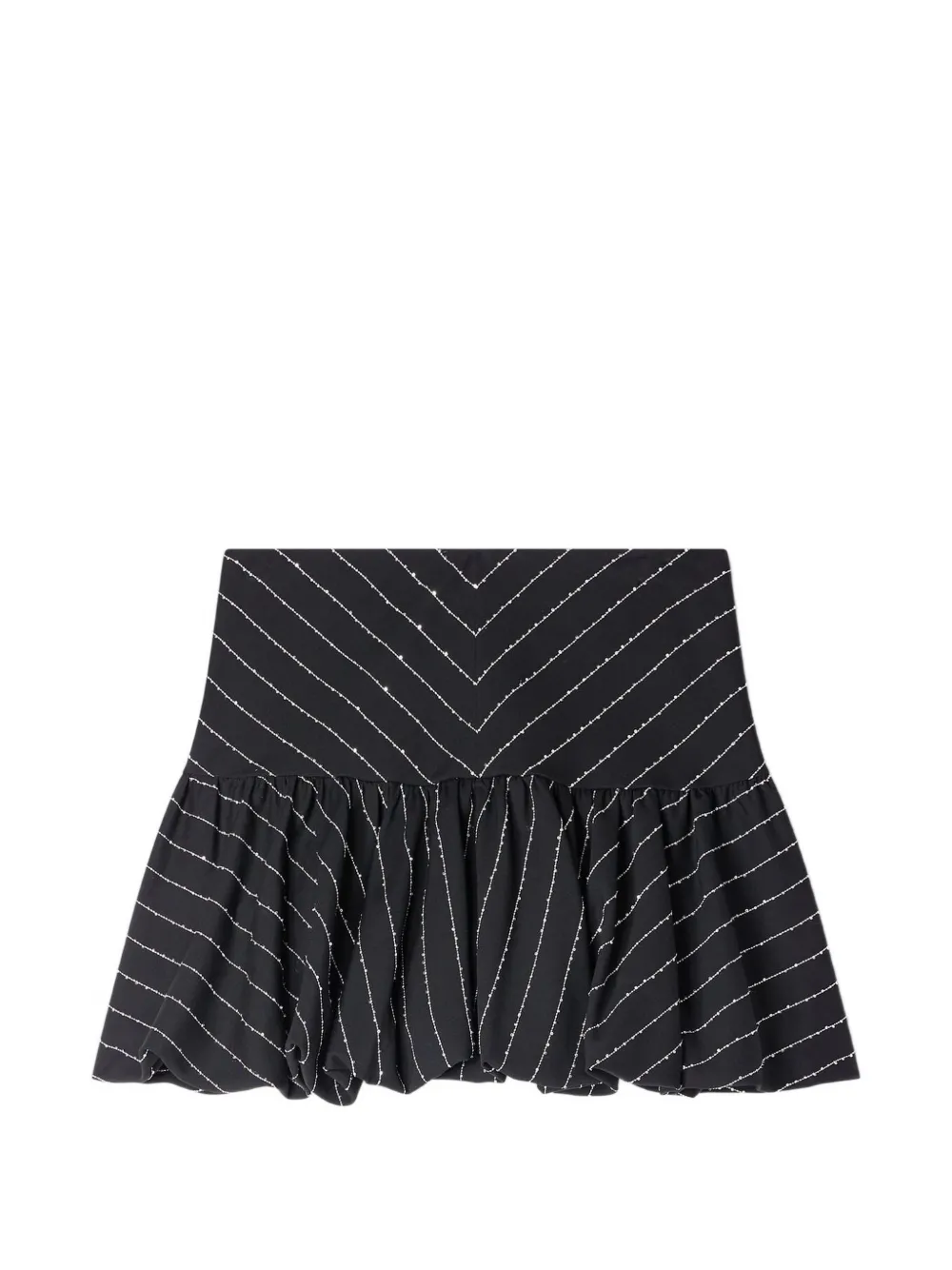 SANDRO Gonna svasata a righe con paillettes - Nero