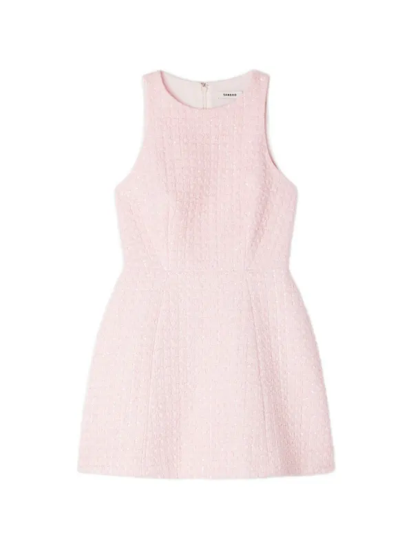 pink tweed dress zara Zara Maxi Dress Pastel Pink Zara Tweed Dress Pink Zara Tweed Dress With Gem Buttons