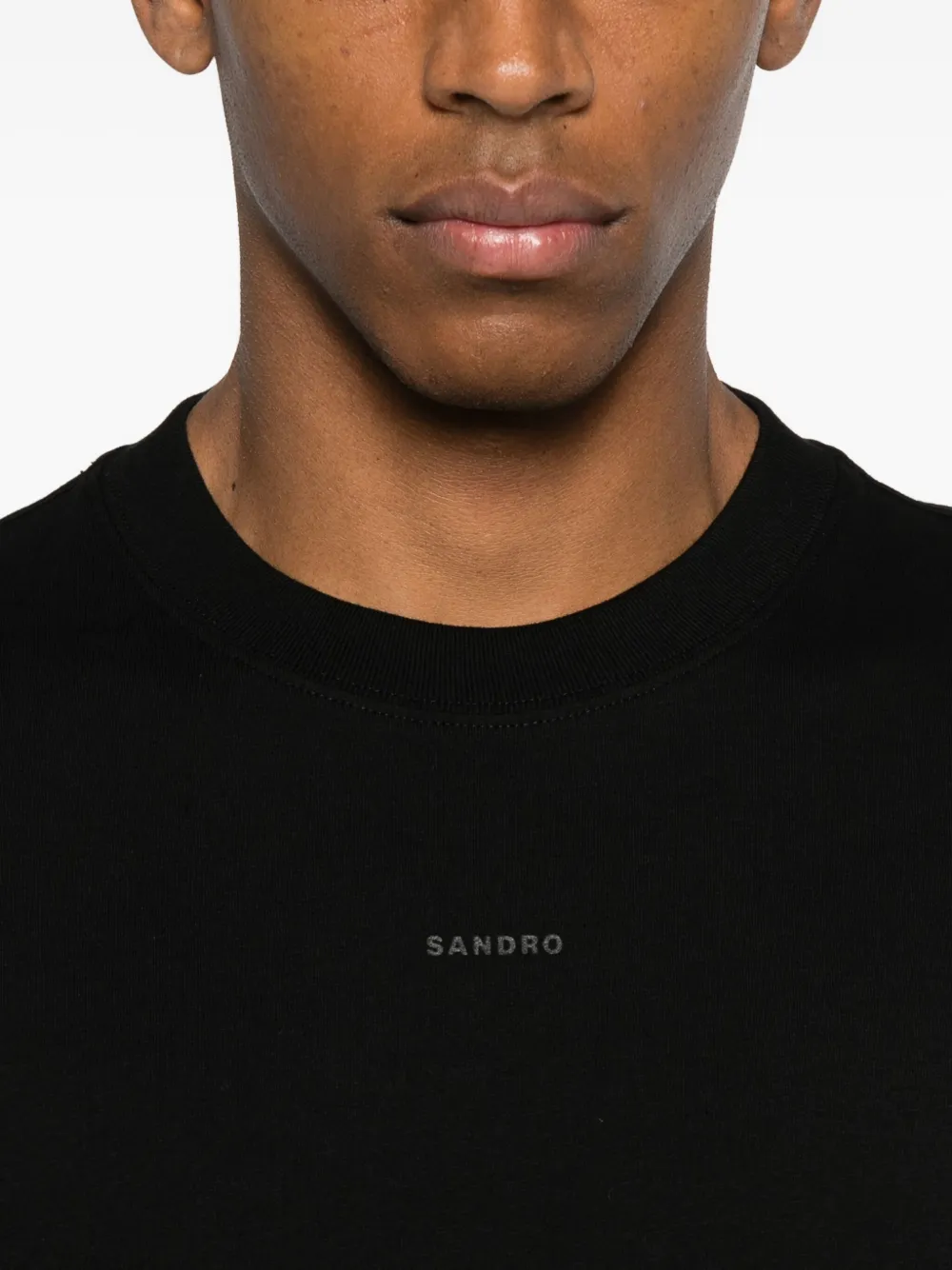 SANDRO T-shirt met logo Zwart