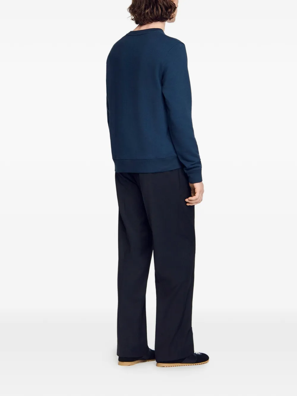  Sandro Jersey Con Cuello Redondo - Azul 