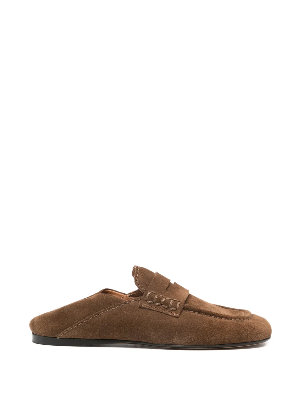 SANDRO Suède loafers Bruin
