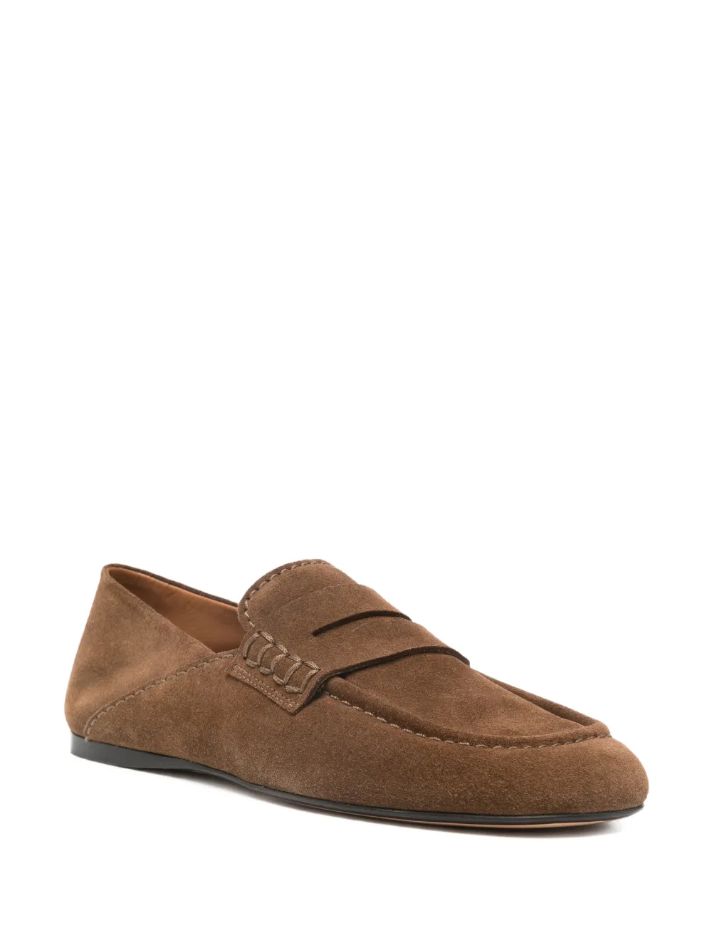 SANDRO Suède loafers Bruin