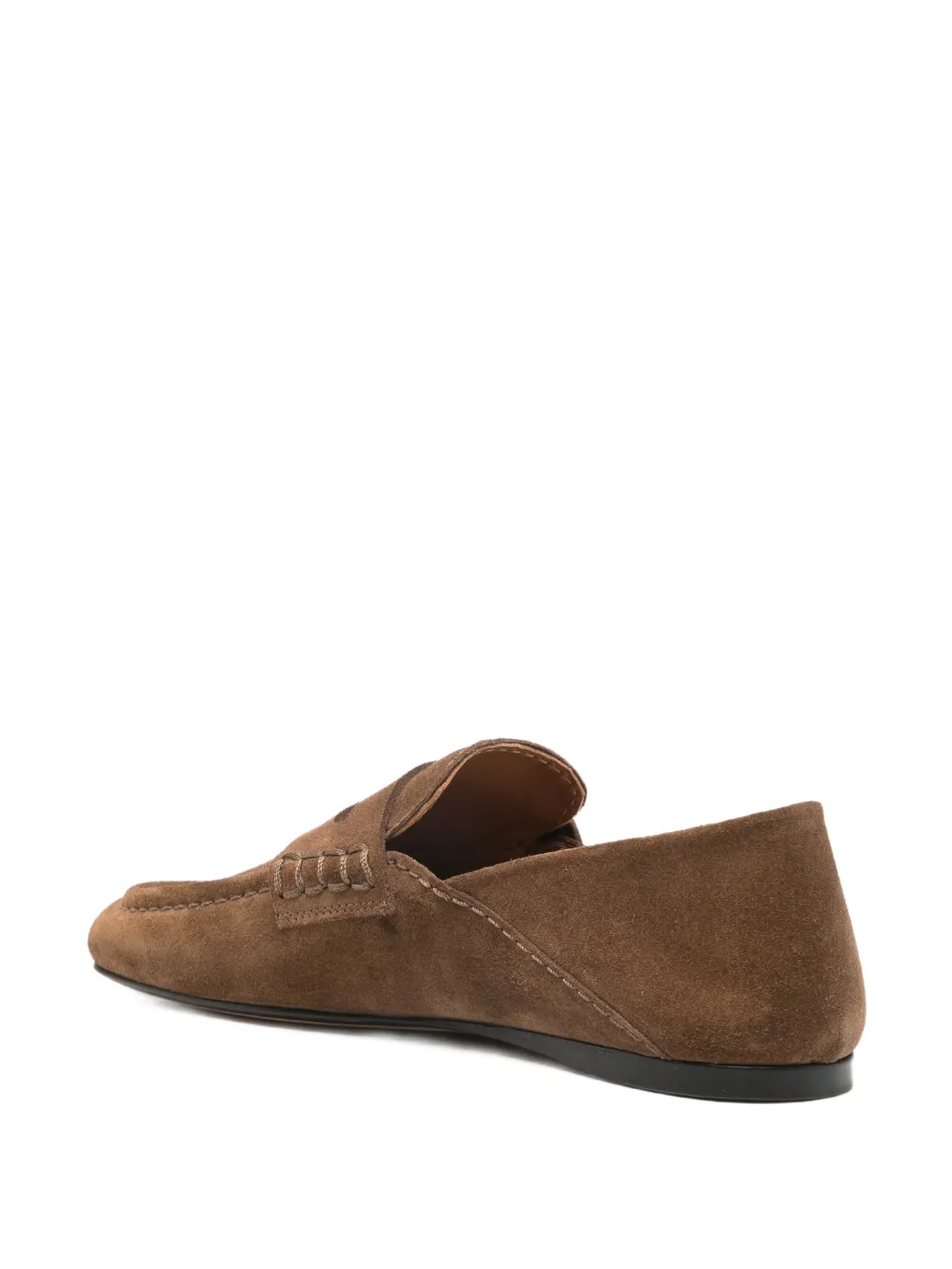 SANDRO Suède loafers Bruin