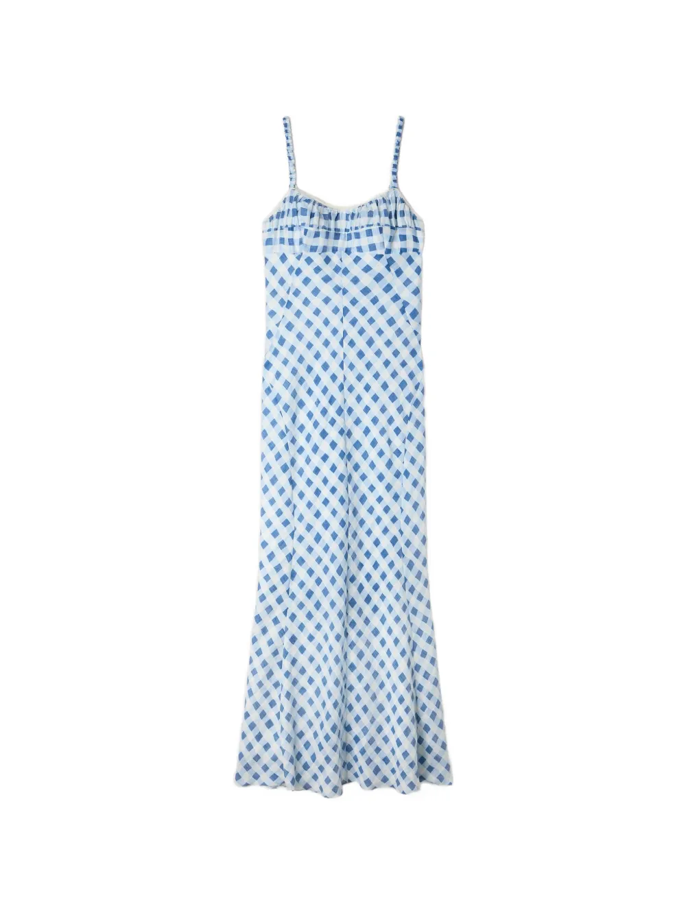 SANDRO Abito lungo Colette a quadretti - Blu