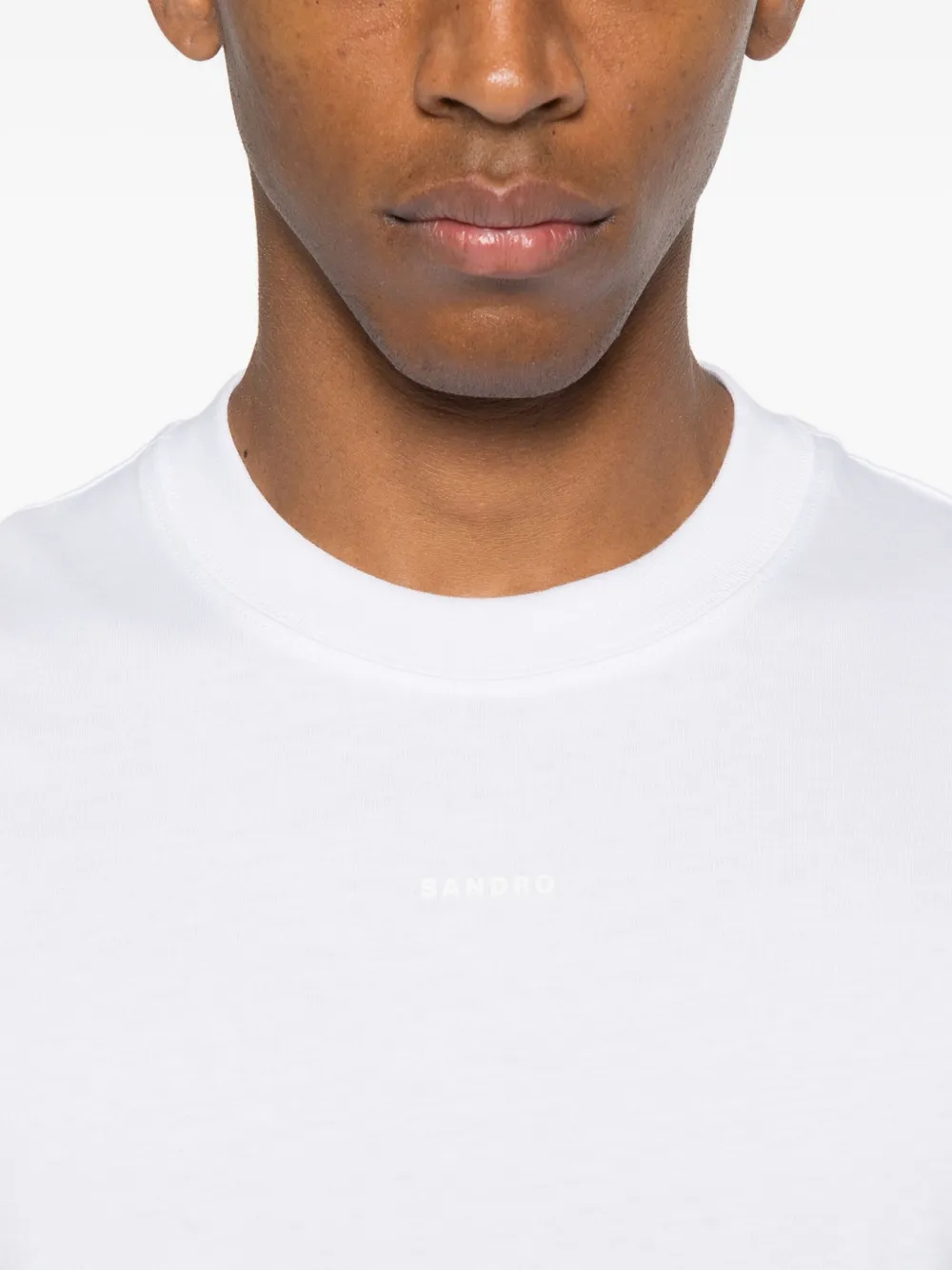 SANDRO T-shirt met ronde hals Wit