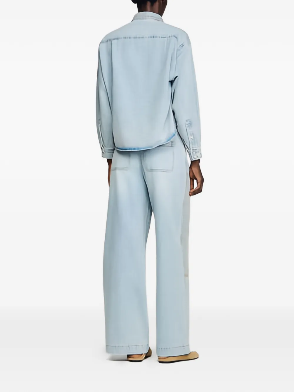 SANDRO Blouse verfraaid met stras Blauw