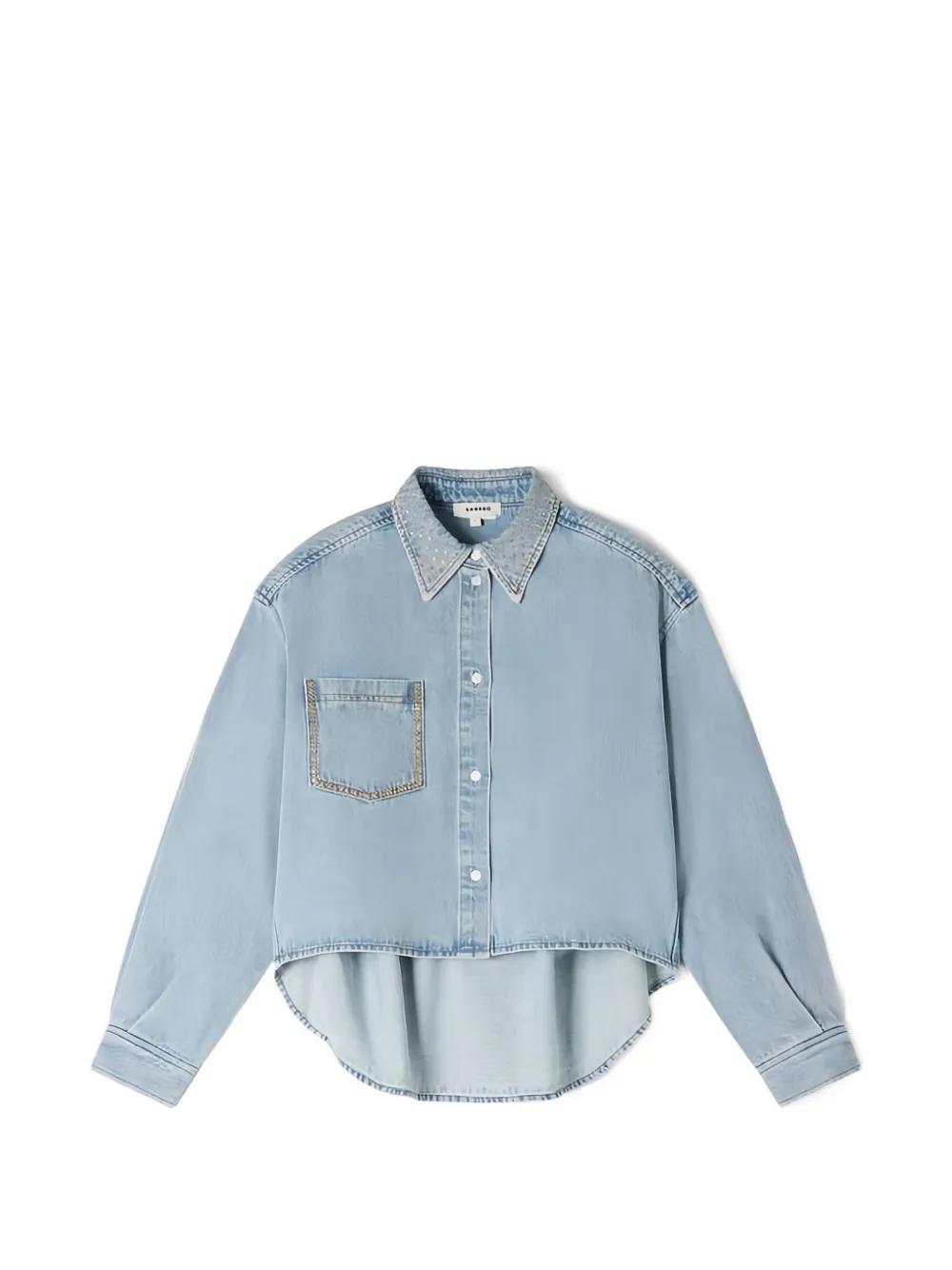 SANDRO Camicia asimmetrica con strass - Blu