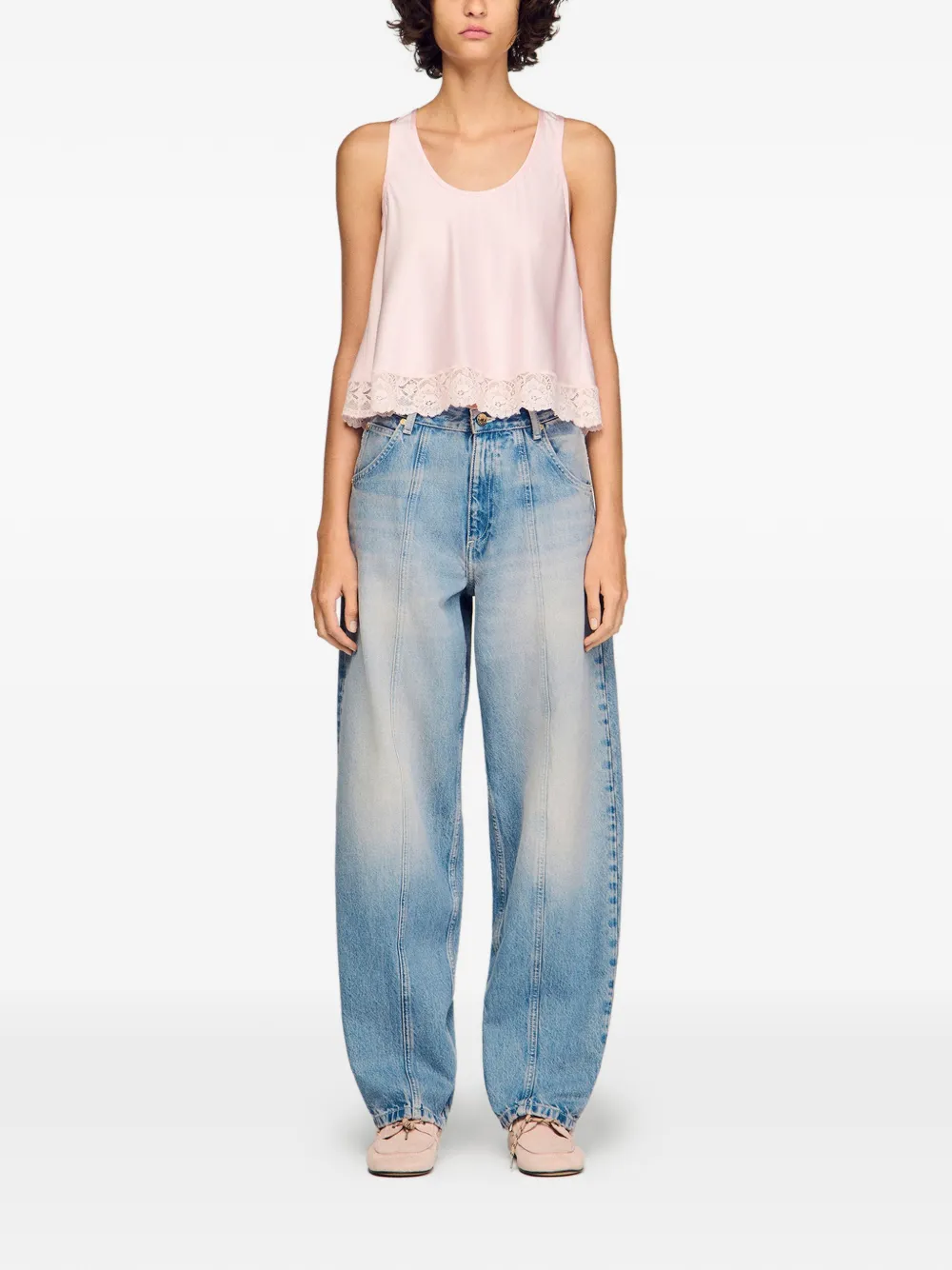  Sandro Wide Leg Jeans - Blue 
