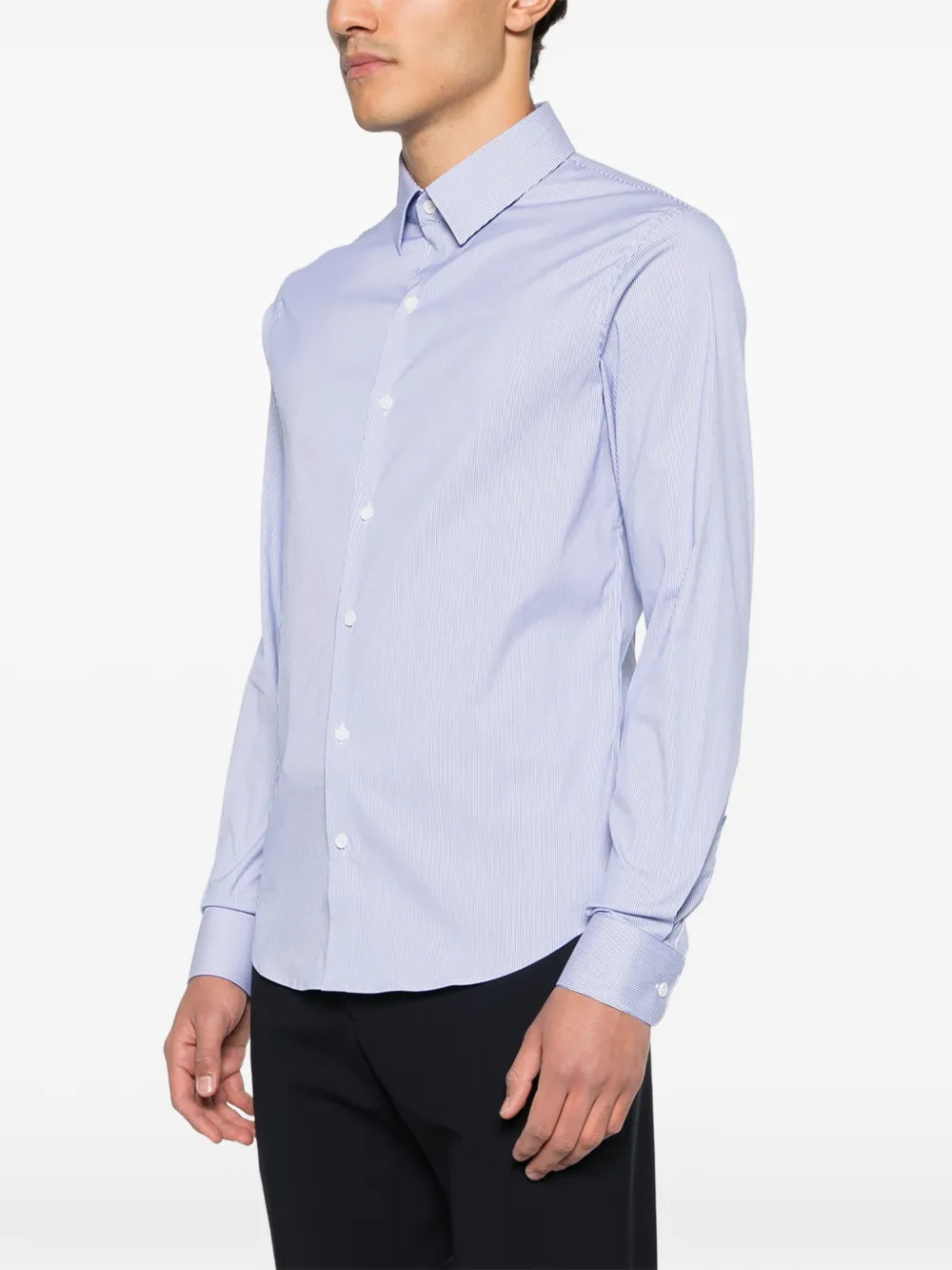  Sandro Striped Buttoned Shirt - Blue 
