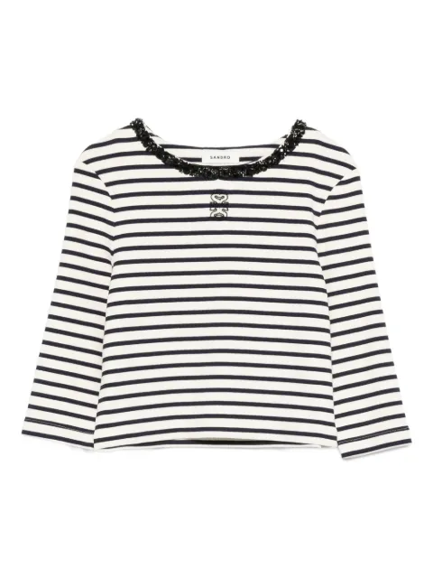 SANDRO striped-pattern top
