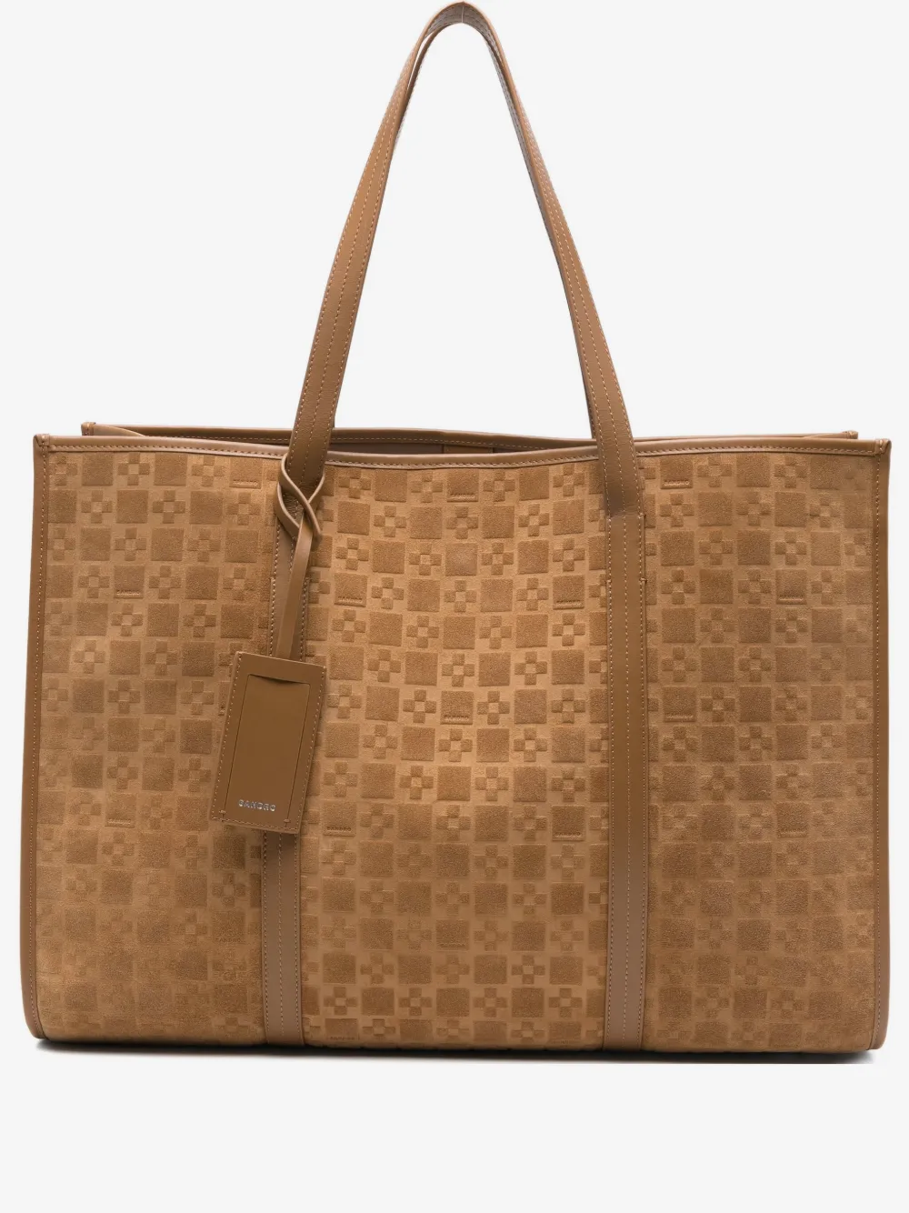 SANDRO split leather shopping bag | Brown | Image 1