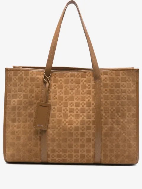 SANDRO split leather shopping bag