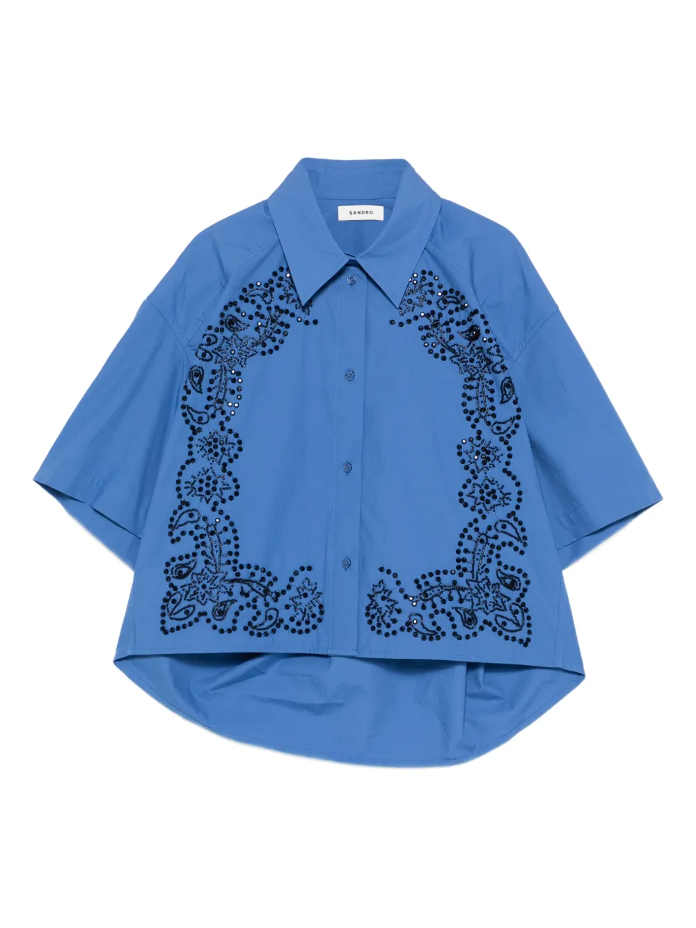 SANDRO Camicia con decorazione - Blu