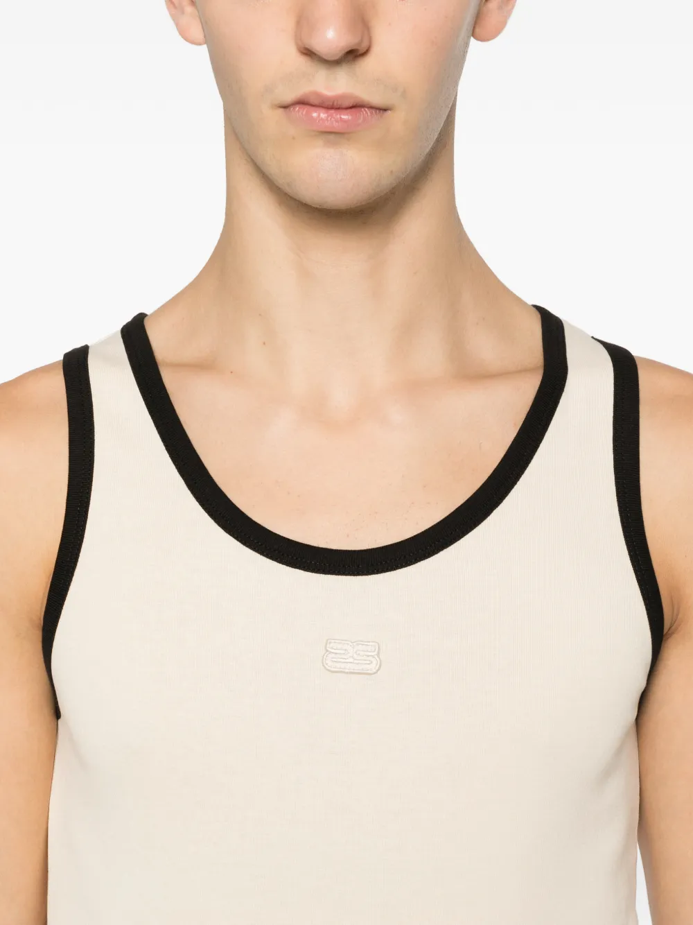 SANDRO Tanktop met geborduurd logo Beige